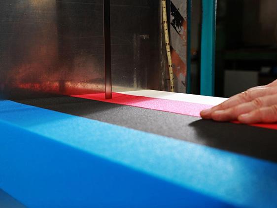Processing of open-cell polyurethane foam at Schulze-Brakel in Germany