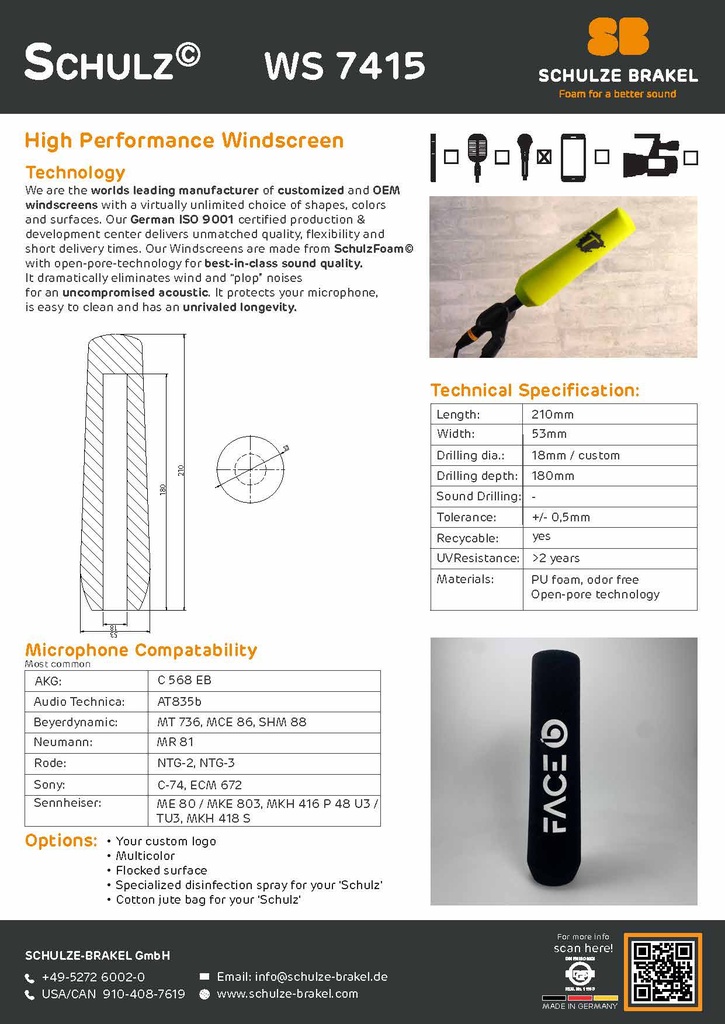 Windschutz für Richtmikrofon WS 7415