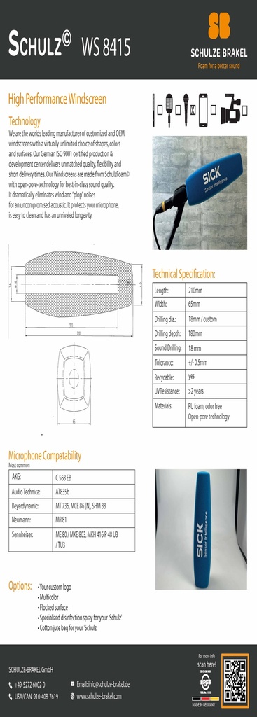 Windschutz für Richtmikrofon WS 8415 C