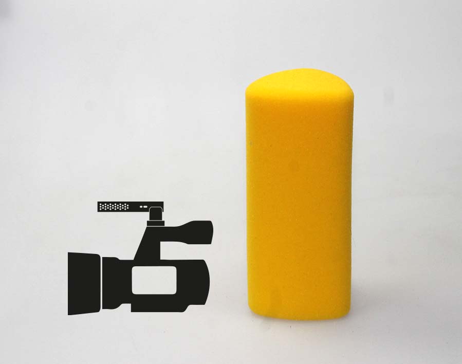 Premium driehoekige plopkap – voor cameramicrofoon (Nee, Yellow)