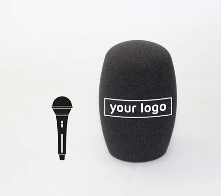 Premium ronde plopkap met logo’s – voor handmicrofoons