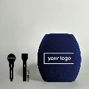 Premium Triangle Windscreen with logos - for Handheld Microphones