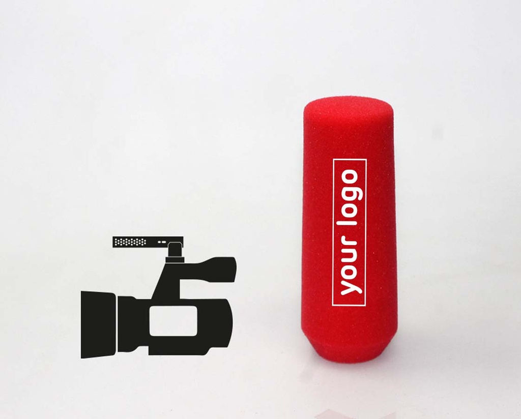 Bonnette ronde fine avec logos – pour microphones de caméra (Yellow)