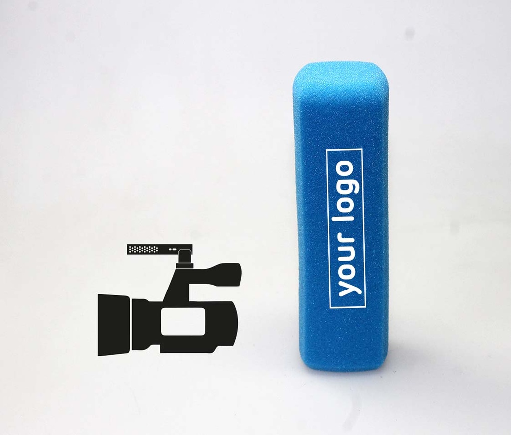Premium four-sided slim Windscreen with logos - for camera microphone