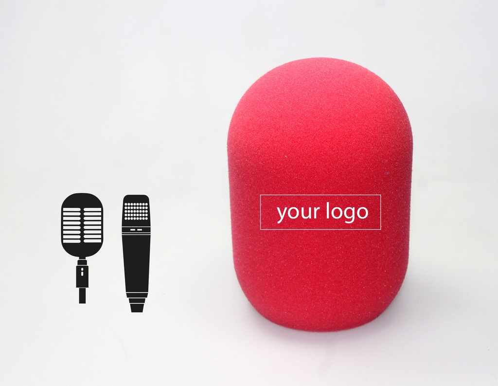 Premium Round Windscreen with logos - for studio Microphones