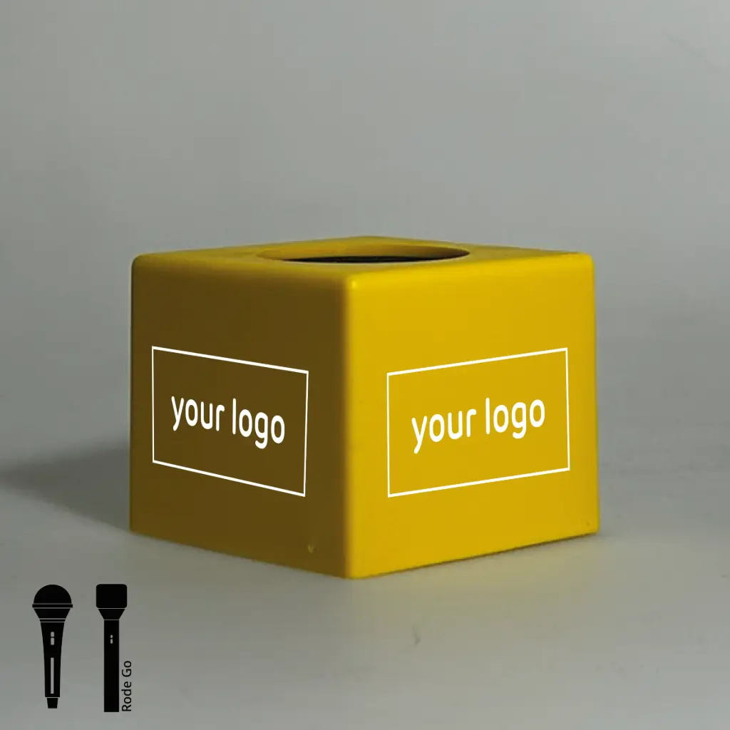 Square Economy Flag with Print (Yellow)