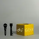 علم بلاستيكي مربع احترافي، صغير