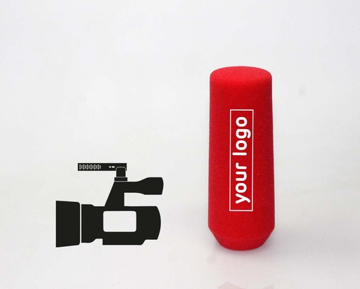 Premium Round slim Windscreen with logos - for camera Microphones