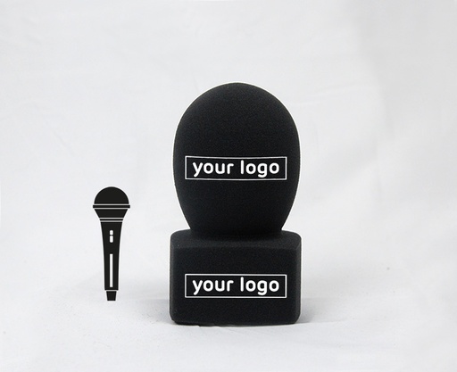 Premium Round Windscreen with logos - for Handheld Microphones